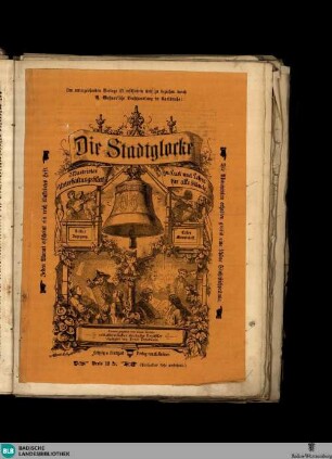 Karlsruher Tagblatt, Im unterzeichneten Verlage ist erschienen....Die Stadtglocke