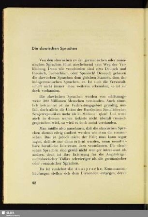 Die slawischen Sprachen