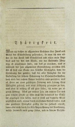 Thätigkeit