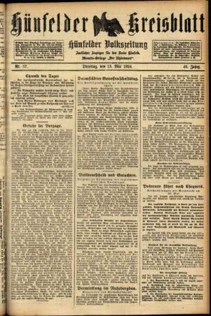 Ausgabe vom Dienstag, den 13. Mai 1924.
