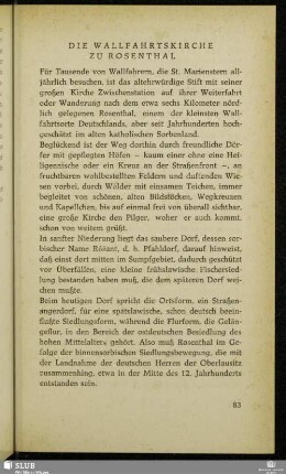 Die Wallfahrtskirche zu Rosenthal