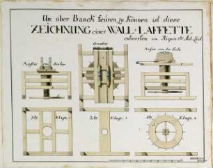WHK 43 Pläne der Artillerie: Wall-Lafette, 1797