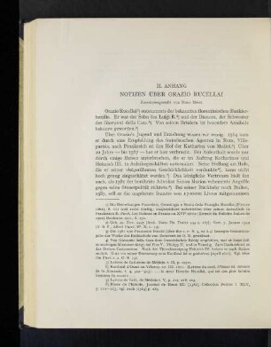 II. Notizen über Orazio Rucellai