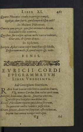 Liber undecimus.