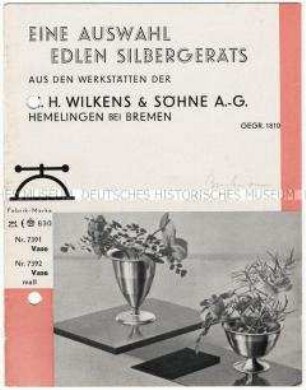 Silbernes Tafelgeschirr von der Firma Wilkens