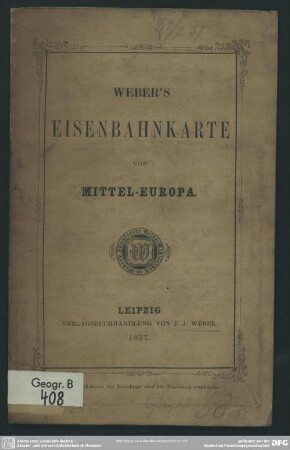 Eisenbahnkarte von Mittel-Europa