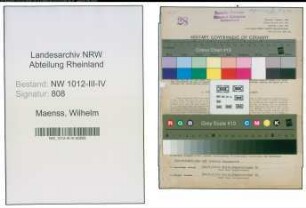 Entnazifizierung Wilhelm Maenss , geb. 01.03.1895 (Lehrer)