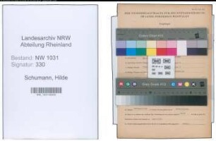 Entnazifizierung Hilde Schumann , geb. 23.07.1908 (Witwe)