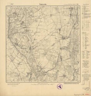 1372 (alte Nr.: 219) Tauenzin, Meßtischblatt (4cm - Karte)