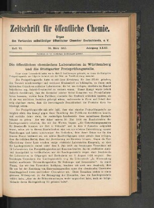 Heft VI, Jahrgang XXIII