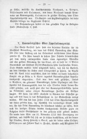 V. Ravensbergisches Öber-Appellationsgericht