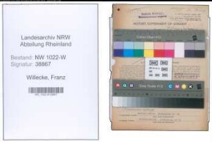 Entnazifizierung Franz Willecke , geb. 17.11.1891 (Bahnbeamter)