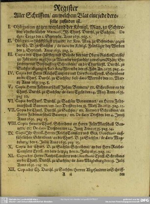 Register Aller Schrifften, an welchem Blat eine jede deroselbe zufinden ist