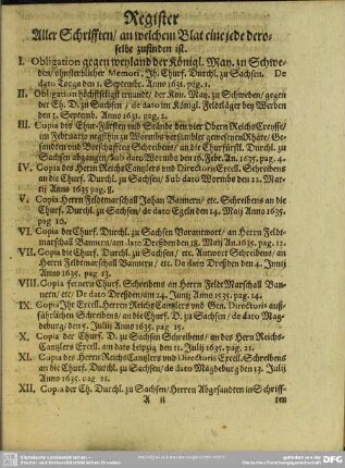 Register Aller Schrifften, an welchem Blat eine jede deroselbe zufinden ist