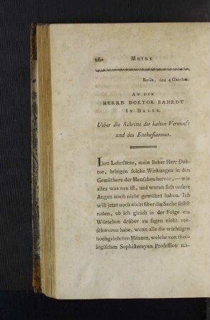 An den Herrn Doktor Bahrdt in Halle.