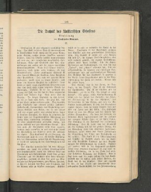 Die Technik des künstlerischen Schaffens Einleitung von Constantin Brunner. II.