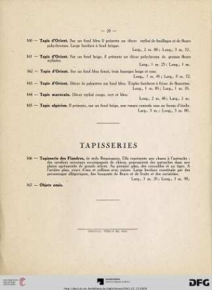 Tapisseries (Nr. 166-167)