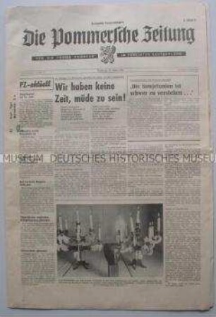 Zeitung: Die Pommersche Zeitung, Ausgabe Vorpommern, Jg. 23, Folge 12; Hamburg, 24. März 1973
