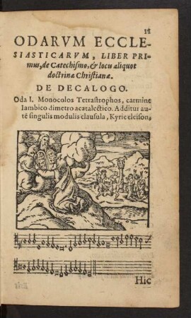 Odarum Ecclesiasticarum, Liber Primus, de Catechismo, et locis aliquot doctrinae Christianae.