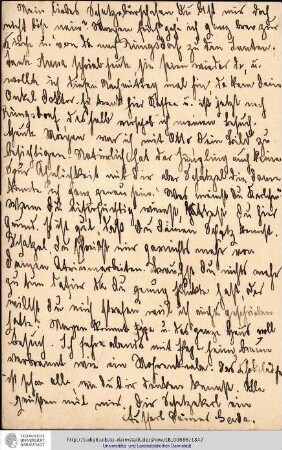 Postkarte vom 01.08.1908
