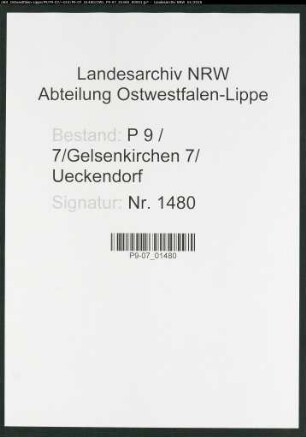 Sterberegister Standesamt Gelsenkirchen 7 Ueckendorf