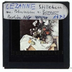 Cézanne, Stillleben mit Blumen und Früchten