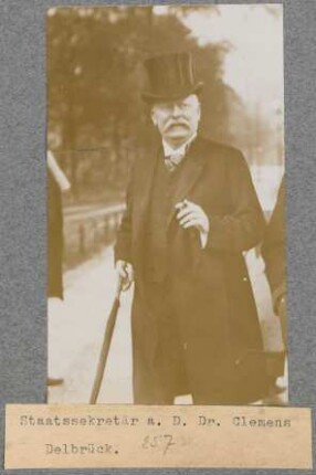 Staatssekretär a. D. Dr. Clemens Delbrück
