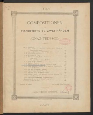 Op. 99, fantaisie brillante sur l'opéra: Il trovatore, de Verdi