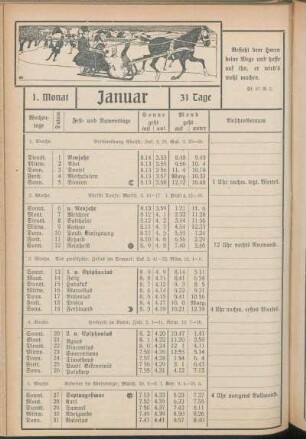 1. Monat Januar [bis 12. Monat Dezember]