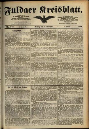 Ausgabe vom Montag, den 22. November 1909.
