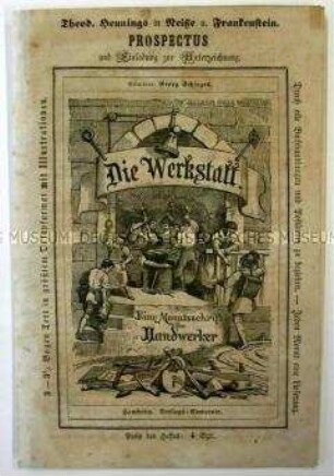 Die Werkstatt. Eine Monatsschrift für Handwerker. Prospekt