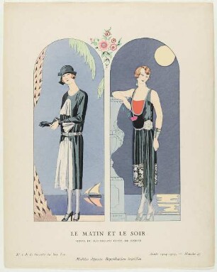 "Le Matin et le soir" (Illustration aus "Gazette du Bon Ton", No. 6, 1924-25, Pl. 47)