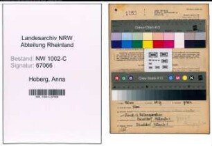 Entnazifizierung Anna Hoberg, geb. 16.04.1882 (Kauffrau)