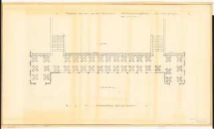 Reichsluftfahrtministerium, Berlin: Großer Speisesaal L3, Terrasse: Grundriss (Bestuhlungsplan) 1:100