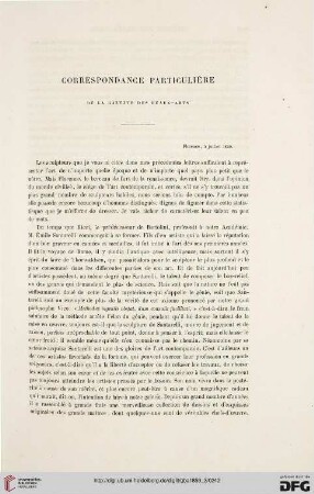 3: Correspondance particulière de la Gazette des Beaux-Arts