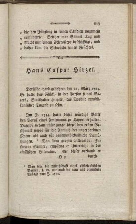 Hans Caspar Hirzel.