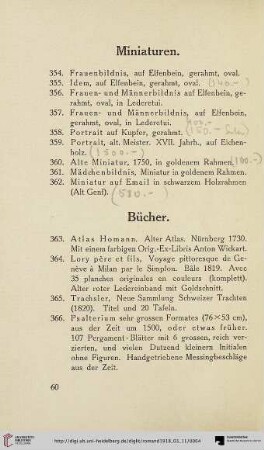 Miniaturen (Nr. 354-362)