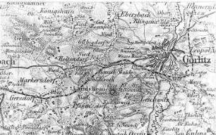 Königshain. Atlas von Schlesien, Kreis Görlitz, Verlag C. Flemming/Glogau, um 1850