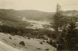 Schwarzwald. Blick in nordwestlicher Richtung über das Seebachtal (Bärental). Links im Hintergrund der Feldberg