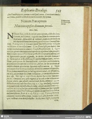 Nonum Praeceptum