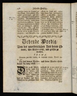 158-178, Zehende Predig.