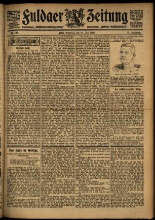 Erste Ausgabe vom Samstag, den 23. Juli 1904.