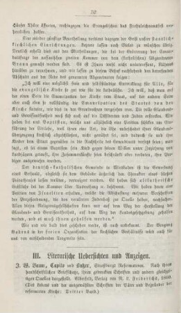 52-64 Literarische Uebersichten und Anzeigen