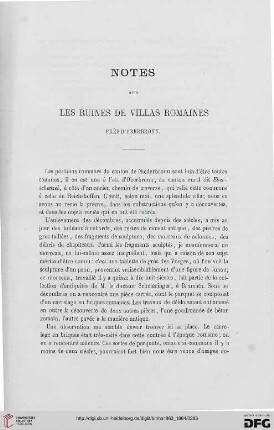 2.Ser. 2.1863/64: Notes sur les ruines de villas romaines prés d'Oberbronn