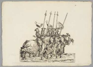 Pundtrennen, Blatt 50 aus: Marx Treitzsaurwein, "Kaiser Maximilian I Triumph – le triomphe de l’Empereur Maximilien I en une suite de Cent trent cinq planches gravées en bois d’après les dessins de Hans Burgmair", Wien 1796