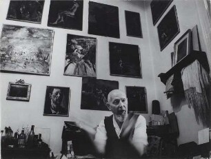 Laszlo Hollo in seinem Atelier in Debrecen