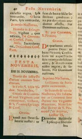 40-78, Festa Novembris