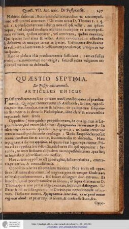 QUAESTIO SEPTIMA.