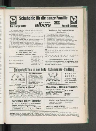 Rentenzahlung für den Monat Juli 1974