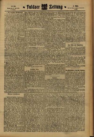 Zweite Ausgabe vom Montag, den 12. Juni 1911.